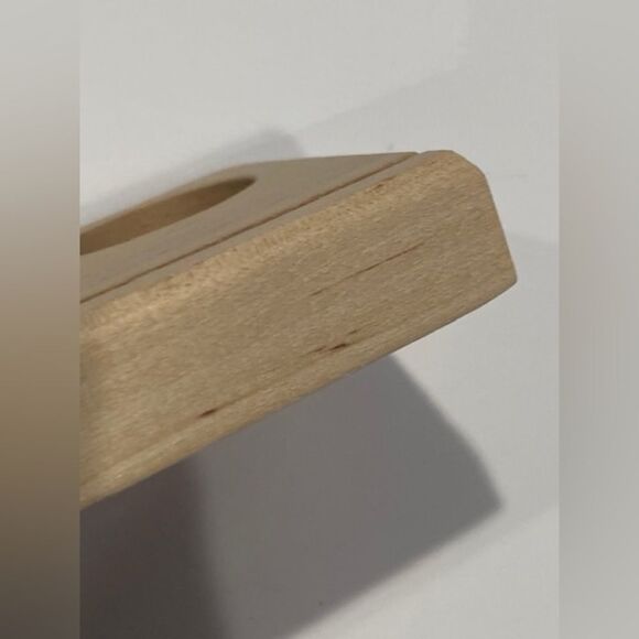 Wooden Merry Christmas Votive Candle Holder Laser Cut Lettering NEW - Picture 2 of 12